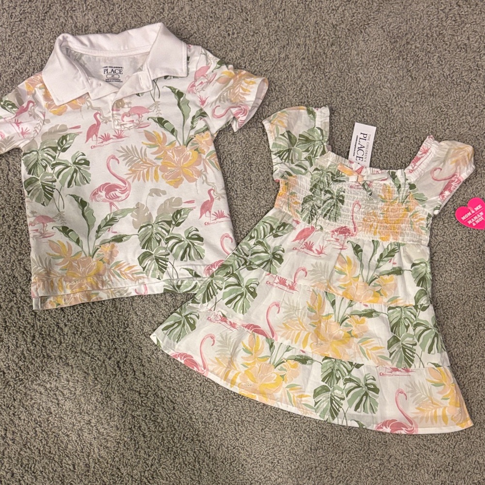 Sibling matching outfits. BOY 4T GIRL 2T